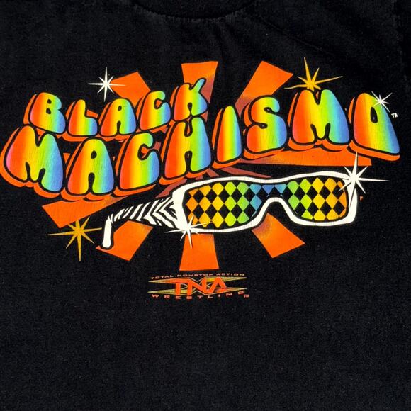 TNA Wrestling Jay Lethal Black Machismo T-Shirt Men Medium Black Tee Y2K 2007 - Picture 2 of 10